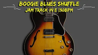 Boogie Blues Shuffle Jam Track In E -130 BPM