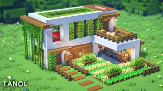 ⚒️ 마인크래프트 건축 : 고급스러운 소형 모던하우스 만들기