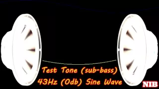 NIB - Test Tone(sub-bass) - 43Hz (0db) Sine Wave