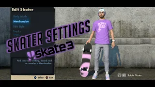 MY SKATER + TRICKLINE SETTINGS | Skate 3