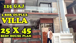 Inside a 125 Yard 3 BHK Duplex House With Luxury Interior Work | 25 X 45 Best House Plan, India