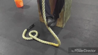 Setting the J hook for rope climbing