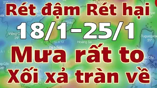 Dự báo thời tiết mới nhất ngày mai 18/1/2024 | thời tiết 7 ngày tới | tin bão mới nhất