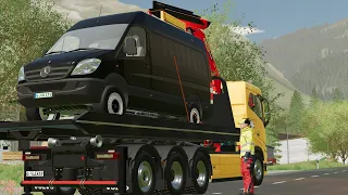 Fs22 🚛 Avtovleka Flexi-car towing🚚 the hearse drove into the water S01 E07🚚🚚 with @bluegamers896 🚚🚚