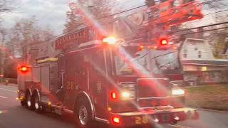Scarsdale FD Ladder 28, Car 2432, & Scarsdale VAC Ambulance 79A1 Responding