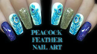 Easy Nail Art Peacock Feather: For Beginners | Kiki London