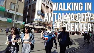 Antalya City Center Walking Tour | 4k 60fps | March 2023 #turkey #antalya