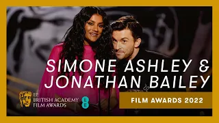 Bridgerton's Jonathan Bailey and Simone Ashley joke about taking off their costumes | EE BAFTAS 2022