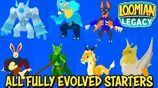 I Got All *FULLY EVOLVED* Starters in Loomian Legacy (Roblox) - Level 34 Moves, Stats & Looks