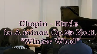 【薫子】ショパン：木枯らし　Chopin - Etude in A minor, Op.25 No.11 "Winter Wind"