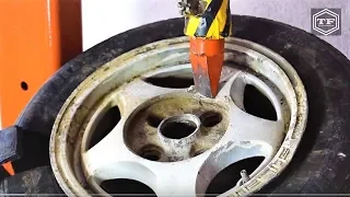 EXPERIMENT HYDRAULIC PRESS 100 TON vs WHEEL