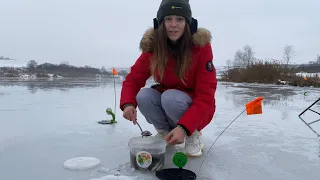 Моя перша ловля щуки на жерлиці. Ловля на мормишку. Рибалка у Львівській області.