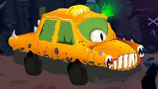 Scary Taxi, Halloween Animated Cartoon Video For Children