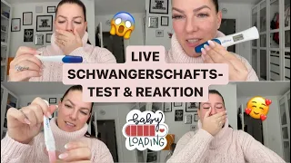 ♡ LIVE SCHWANGERSCHAFTSTEST & REAKTION! Nach 10 Monate KiWu & 3 Tage vor Periode! ♡