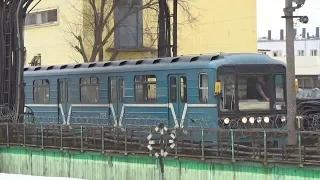 Выезд перегоночного электропоезда 81-717/714 "Номерной" из депо Выхино