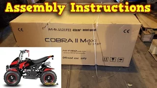 Mini Quad 50cc - Unboxing - Full Assembly - Instructions - Cobra 2 from Nitro Motors