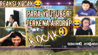 REAKSI KOCAK😂 YOUTUBER FREE FIRE KENA AIRDROP