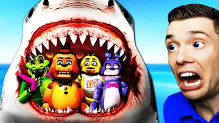 Feeding FNAF ANIMATRONICS To MEGALODON (GTA 5)