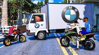 ROUBEI UMA CARGA DE MOTOS DA BMW COM PAULIN E PEDRIN | GTA 5: VIDA REAL #661