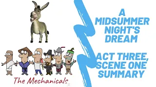 A MIDSUMMER NIGHT'S DREAM ACT 3 SCENE 1 SUMMARY. The Mechanicals, Puck, and Titania's love.