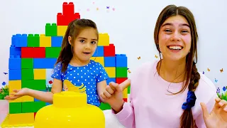 24 Hours in LEGO HOUSE and Legoland Challenge | Nastya Artem Mia