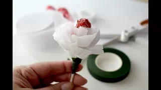 Crepe Paper Lollipop Flowers