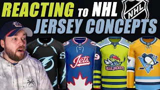 Reacting to NHL Jersey Concepts (Designs by Gordon)