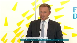 Pressekonferenz mit Christian Lindner vor der Fraktionssitzung der FDP am 04.06.19