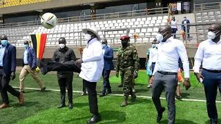 NAKIVUMBO STADUM OFFICALLY OPENED MUSEVENI COMMISSIONS THE REDEVELOPED NAKIVUBO WARMEMORIAL STADIUM