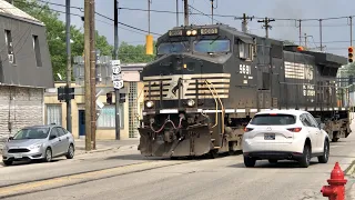 City Surprised By Train Running Down Middle Of Street!  Street Running Trains, Rare Stuff In Ohio!