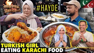 Turkish Girl Trying Pakistani Food | 24 Items in 24 Hours ft @Türkan Atay - Pakistani Reaction