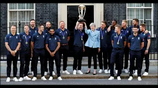 England cricket heroes visit Downing Street as Theresa May holds World Cup with skipper Eoin Morgan