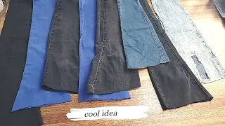 Clever way to re-use old Jeans | DIY Old jeans sewing tutorials| South African youtuber | Ele DIYs