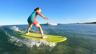 Small waves, offshore wind, crystal clear water and afternoon sun