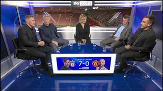 Gary Neville's composure hanging by a thread after Liverpool beat United 7-0