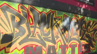 BLM Mural Defaced In Sacramento