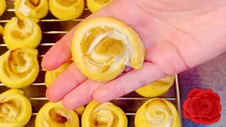 “Rose” Cream Cheese Cookies with Meringue