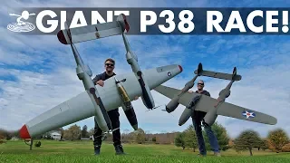 Epic Warbird Air Race! ⚡🤞 Giant DIY P-38 Lightnings.