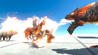 Who can defeat the Fire Lava Dragon - Animal Revolt Battle Simulator