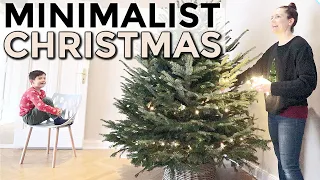 MINIMALIST CHRISTMAS VLOG | 🎄Simple and MINIMAL CHRISTMAS TREE Decorate with Me! | FAMILY MINIMALISM