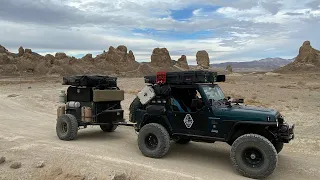 Seized up diff on the way to Trona Pinnacles. | 1998 JEEP TJ and Overland Trailer