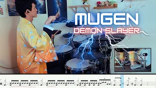 MUGEN 夢幻 Drum Cover x Sheet Music | Demon Slayer Op 5 | My First Story x Hyde