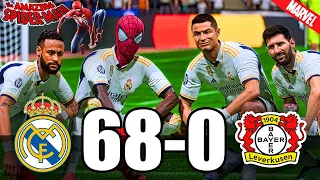 FIFA 24 - RONALDO, MESSI, SPIDER MAN ALL STARS PLAYS TOGETHER | Real Madrid 68-0 Leverkusen