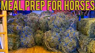 Filling All My Hay Nets | Meal Prep For Horses | So Satisfying!