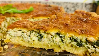 Quiche poulet épinards la plus délicieuse  كيش الدجاج و السبانخ السخ الب بطريقة جد بسيطة