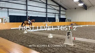 USDF First Level Test 2 with scores & comments