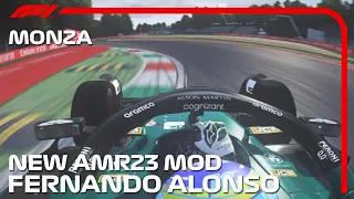 F1 2023 New AMR23 Mod - Fernando Alonso Onboard Test Around Monza | Assetto Corsa