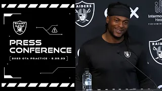 Davante Adams, Maxx Crosby and Marcus Epps Presser | 2023 OTAs | Raiders | NFL