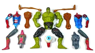 Merakit Mainan Spider-Man vs ironman vs Siren Head dan Hulk  Smash Avengers Superhero Toys