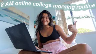 8AM online school morning routine *productive!
